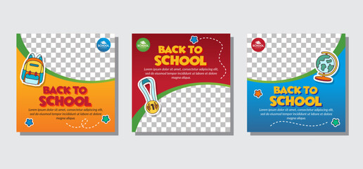 back to school Social Media Post Templates