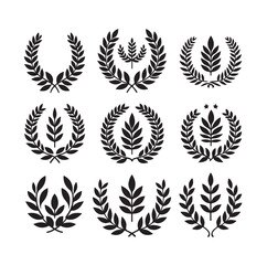 laurel sign illustration icon logo vector illustration