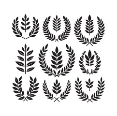 laurel sign illustration icon logo vector illustration