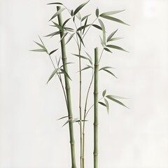 Obraz premium bamboo isolated on white background