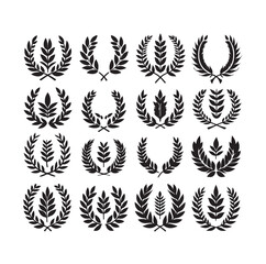 laurel sign illustration icon logo vector illustration