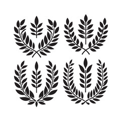 laurel sign illustration icon logo vector illustration