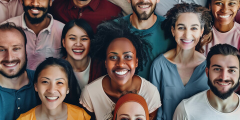 A group of diverse people from different cultures and backgrounds come together to celebrate their differences and create a better future for all