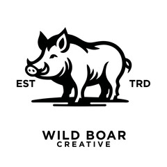 Obraz premium Razorback Boar Wild Hog logo icon design