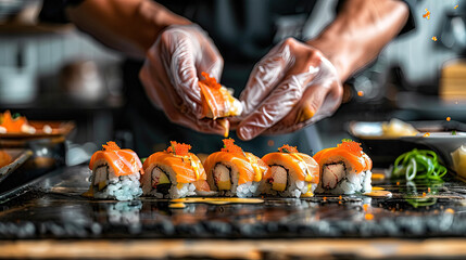 Artful Presentation, The Chef's Sushi Mastery