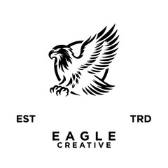 Naklejka premium eagle logo design icon illustration