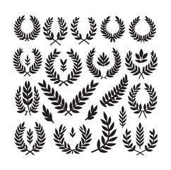 laurel sign illustration icon logo vector illustration