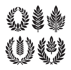 laurel sign illustration icon logo vector illustration