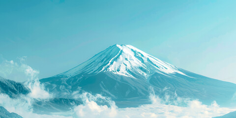 Great Mount Fuji With Sky Background For Wallpaper Created Using Artificial Intelligence