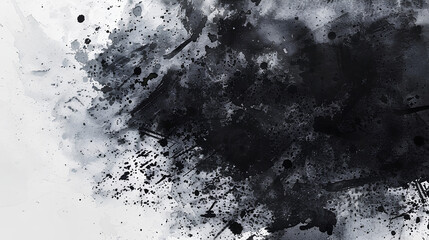 watercolor texture element on background black ink