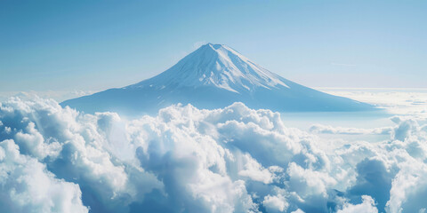 Great Mount Fuji With Sky Background For Wallpaper Created Using Artificial Intelligence