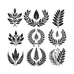 laurel sign illustration icon logo vector illustration