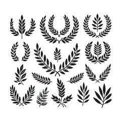 laurel sign illustration icon logo vector illustration
