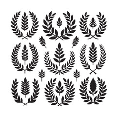 laurel sign illustration icon logo vector illustration