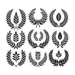 laurel sign illustration icon logo vector illustration