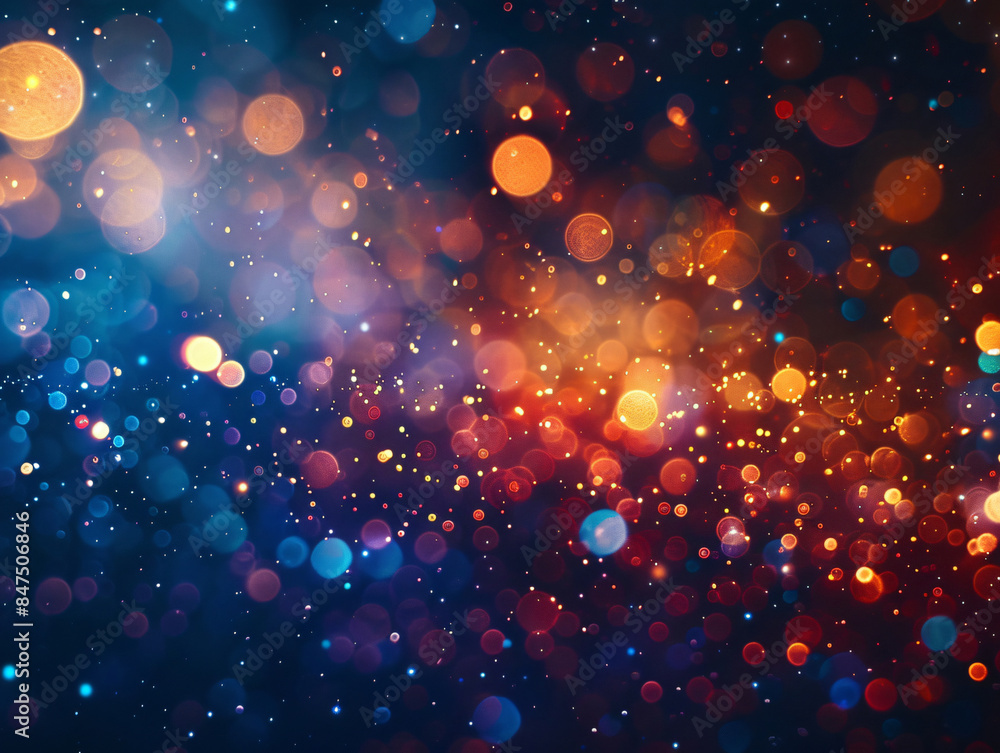 Poster abstract colorful bokeh background with copy space text. this design is perfect for a website, broch