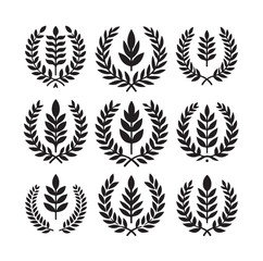 laurel sign illustration icon logo vector illustration