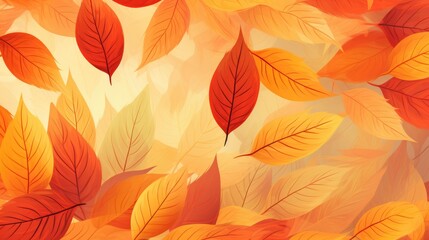 Autumn leaves in sunlight