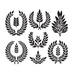 laurel sign illustration icon logo vector illustration