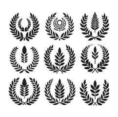 laurel sign illustration icon logo vector illustration