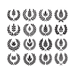 laurel sign illustration icon logo vector illustration