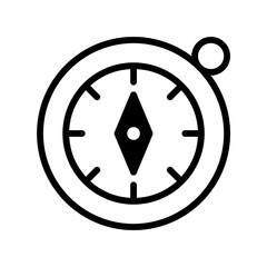 Compass icon vector or logo illustration style