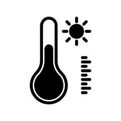 Temperature icon vector or logo illustration style