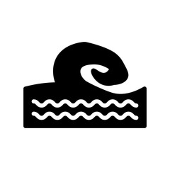 Wave icon vector or logo illustration style