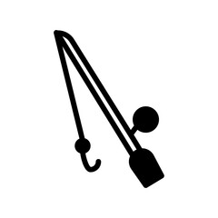Fishing icon vector or logo illustration style