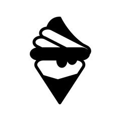 Ice cream icon vector or logo illustration style