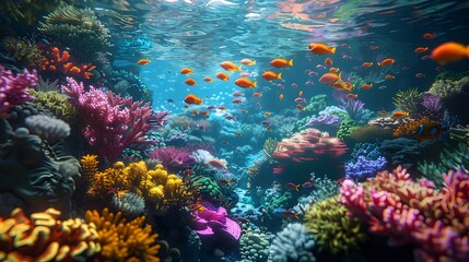Mesmerizing Underwater Oasis A Kaleidoscope of Vibrant Coral Reefs and Exotic Marine Life
