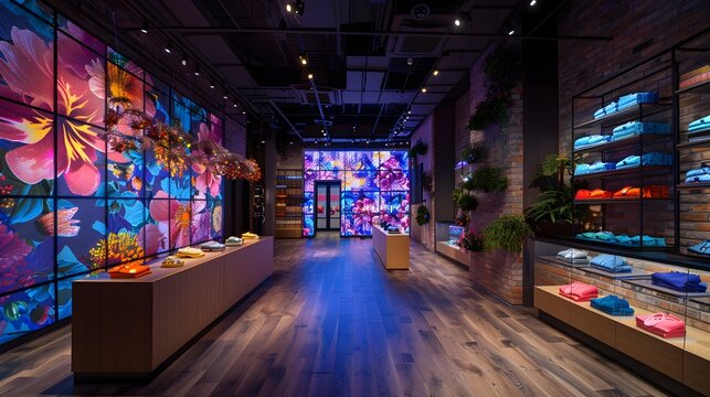 Elevate Your Brand with a Vibrant Digital Shopping Backdrop Captivating Customers