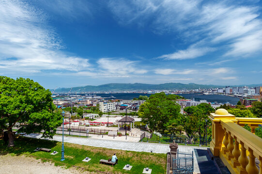 【北海道函館】元町公園から見る函館港全景