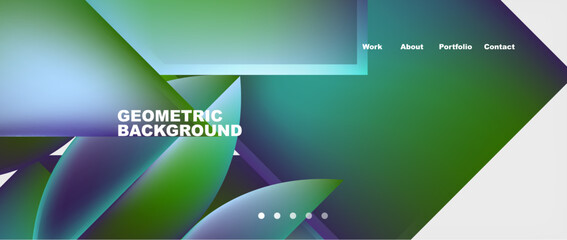 Minimal geometric web site page template design. Vector Illustration For Wallpaper, Banner, Background, Card, Book Illustration, landing page