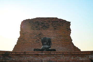 buddha statue in temple si sanphet