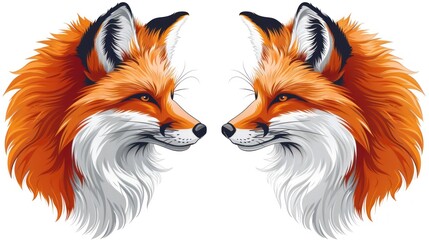 Obraz premium fox vector logo, eps. 10 editables