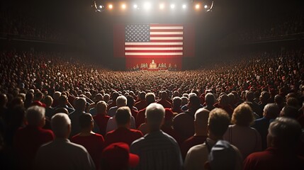 Political rally - angry voters - populists - nationalists - political polarization - extremist - patriotic 