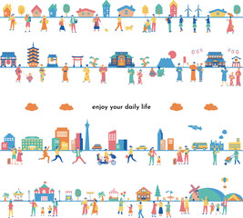 人々の日常　ライフスタイル　セット