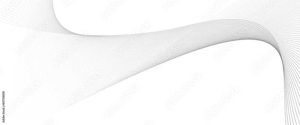 Poster vector grey pattern of lines abstract wavy stripes on white isolated background.