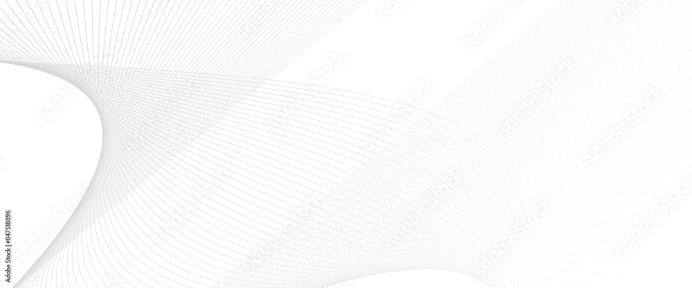 Poster vector grey pattern of lines abstract wavy stripes on white isolated background.