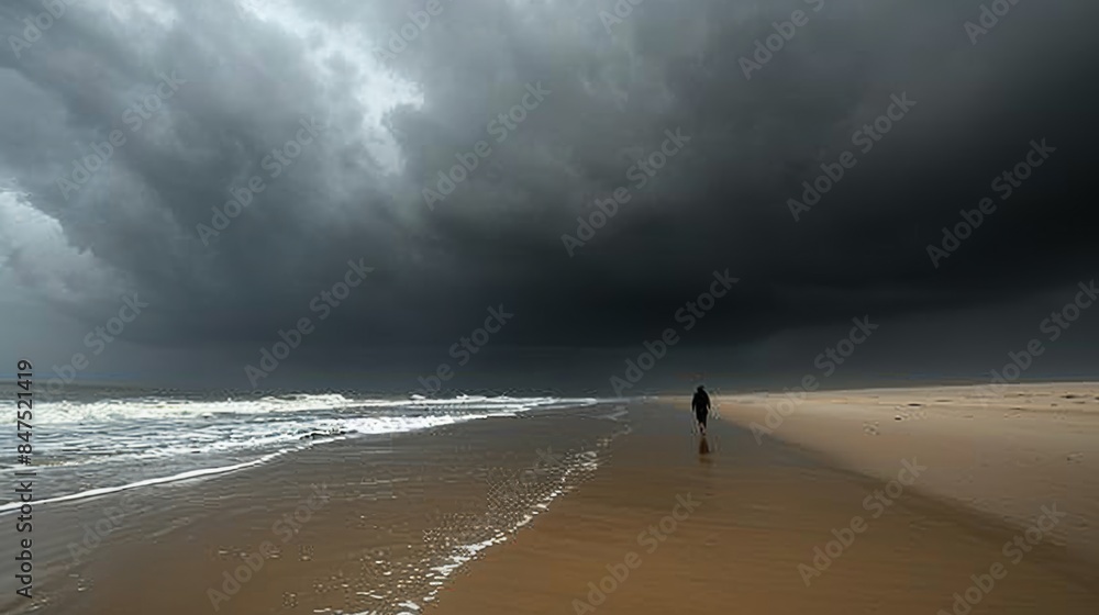 Wall mural cloudy skies in coastal areas