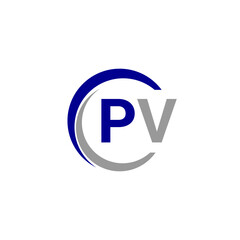 Alphabet letters Initials Monogram logo PV, INITIAL Letter PV logo design, template vector illustration. PV Initial Letter Logo design vector template, Graphic Alphabet Symbol for Corporate Business.