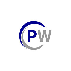 Alphabet letters Initials Monogram logo PW, INITIAL Letter PW logo design, template vector illustration. PW Initial Letter Logo design vector template, Graphic Alphabet Symbol for Corporate Business..