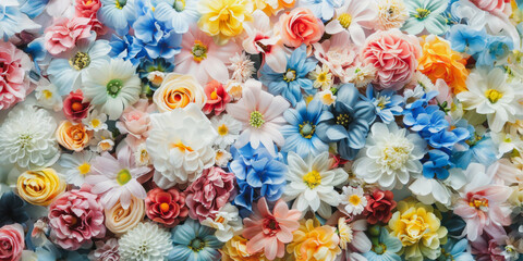 Colorful flowers in a vibrant floral arrangement