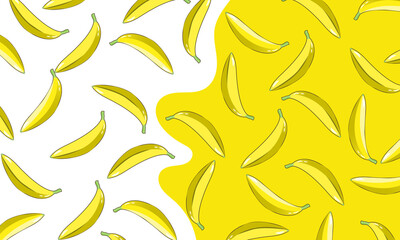 Seamless background with banana 