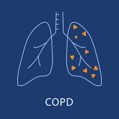 Detailed COPD Icon - Medical Condition, Health, Respiratory Vector with editable stroke.