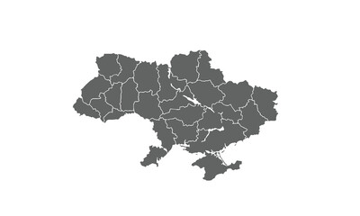Ukraine map. isolated on white background. for website layouts, background, education, precise, customizable, Travel worldwide, map silhouette backdrop, earth geography, political, reports.