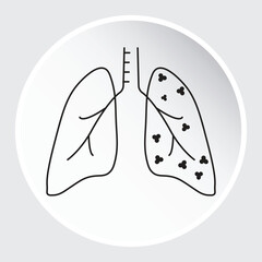 Vector Icon of COPD - Medical Condition and Health Illustration with editable stroke.