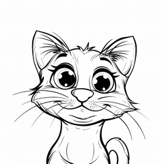 Obraz premium a drawing of a cat with a tail that says quot the name quot