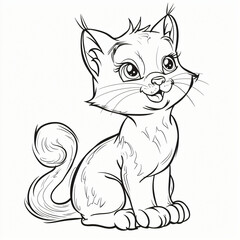 Obraz premium a drawing of a cat with a tail that says quot the name quot